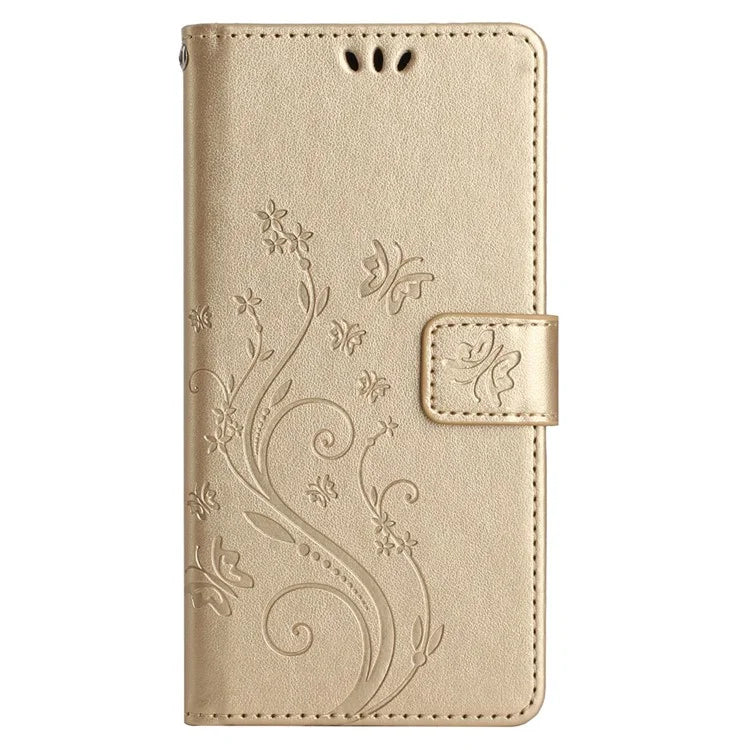 For Samsung Galaxy A25 5G (Global) (161.0 x 76.5 x 8.3mm) Case Butterfly Imprint Wallet PU Leather Phone Cover