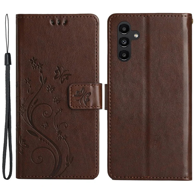 For Samsung Galaxy A25 5G (Global) (161.0 x 76.5 x 8.3mm) Case Butterfly Imprint Wallet PU Leather Phone Cover