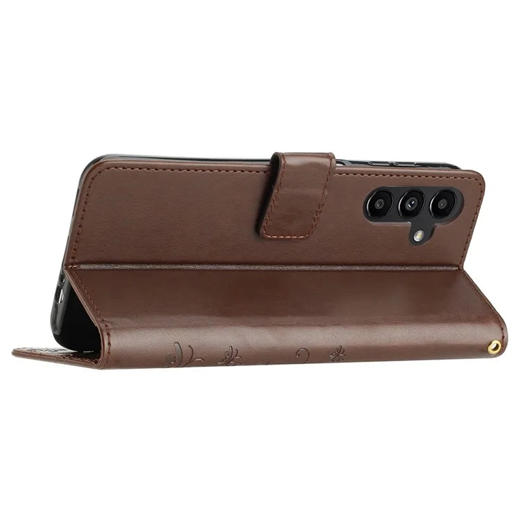 For Samsung Galaxy A25 5G (Global) (161.0 x 76.5 x 8.3mm) Case Butterfly Imprint Wallet PU Leather Phone Cover