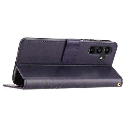 For Samsung Galaxy A25 5G (Global) (161.0 x 76.5 x 8.3mm) Case Butterfly Imprint Wallet PU Leather Phone Cover