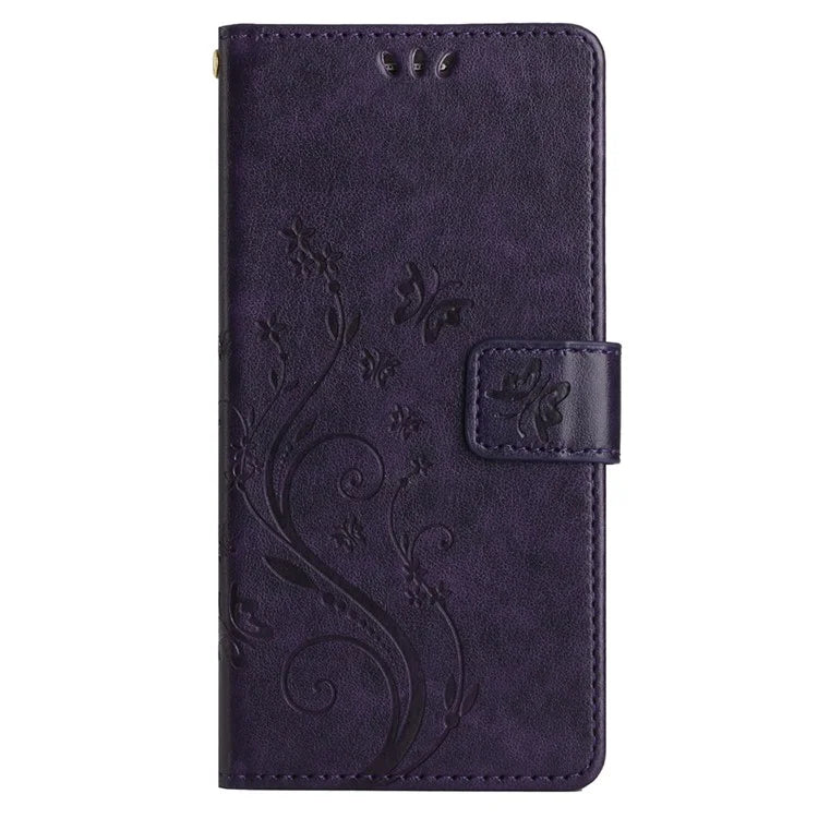 For Samsung Galaxy A25 5G (Global) (161.0 x 76.5 x 8.3mm) Case Butterfly Imprint Wallet PU Leather Phone Cover