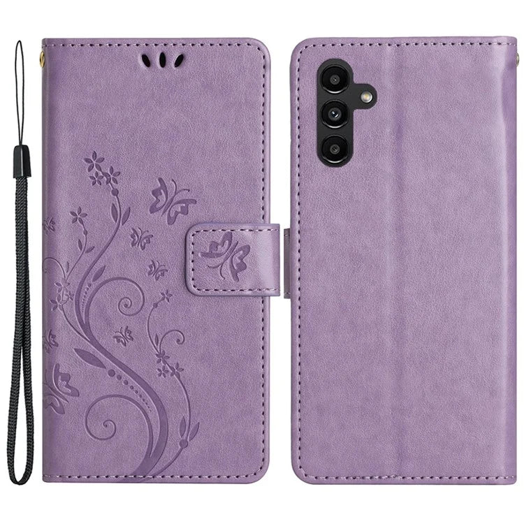 For Samsung Galaxy A25 5G (Global) (161.0 x 76.5 x 8.3mm) Case Butterfly Imprint Wallet PU Leather Phone Cover
