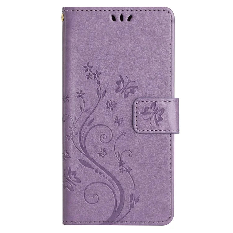 For Samsung Galaxy A25 5G (Global) (161.0 x 76.5 x 8.3mm) Case Butterfly Imprint Wallet PU Leather Phone Cover