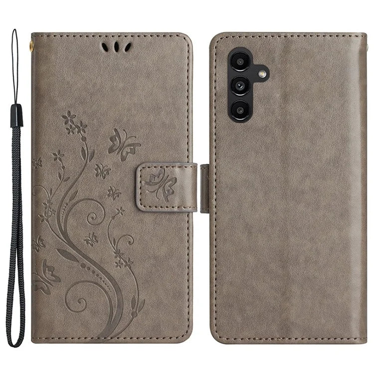 For Samsung Galaxy A25 5G (Global) (161.0 x 76.5 x 8.3mm) Case Butterfly Imprint Wallet PU Leather Phone Cover