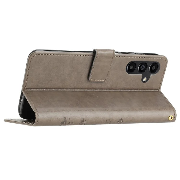 For Samsung Galaxy A25 5G (Global) (161.0 x 76.5 x 8.3mm) Case Butterfly Imprint Wallet PU Leather Phone Cover