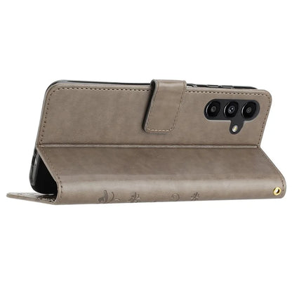For Samsung Galaxy A25 5G (Global) (161.0 x 76.5 x 8.3mm) Case Butterfly Imprint Wallet PU Leather Phone Cover