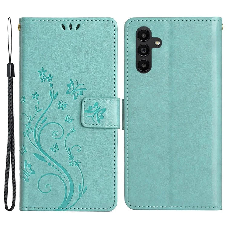For Samsung Galaxy A25 5G (Global) (161.0 x 76.5 x 8.3mm) Case Butterfly Imprint Wallet PU Leather Phone Cover