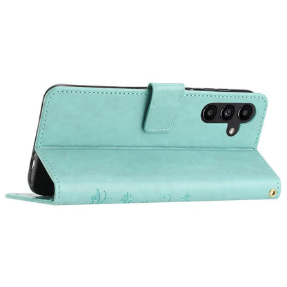 For Samsung Galaxy A25 5G (Global) (161.0 x 76.5 x 8.3mm) Case Butterfly Imprint Wallet PU Leather Phone Cover