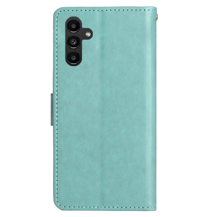 For Samsung Galaxy A25 5G (Global) (161.0 x 76.5 x 8.3mm) Case Butterfly Imprint Wallet PU Leather Phone Cover