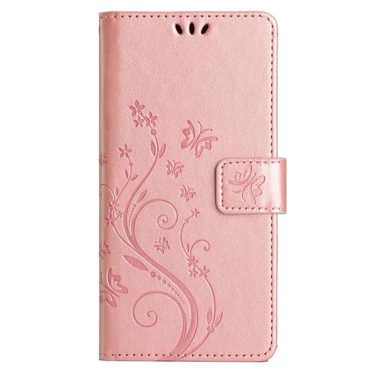 For Samsung Galaxy A25 5G (Global) (161.0 x 76.5 x 8.3mm) Case Butterfly Imprint Wallet PU Leather Phone Cover