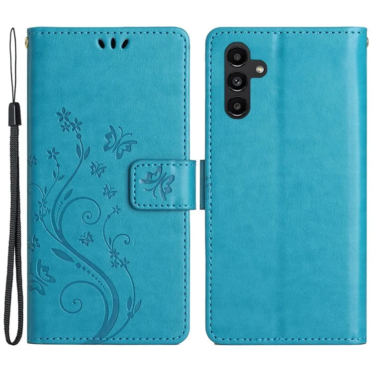 For Samsung Galaxy A25 5G (Global) (161.0 x 76.5 x 8.3mm) Case Butterfly Imprint Wallet PU Leather Phone Cover