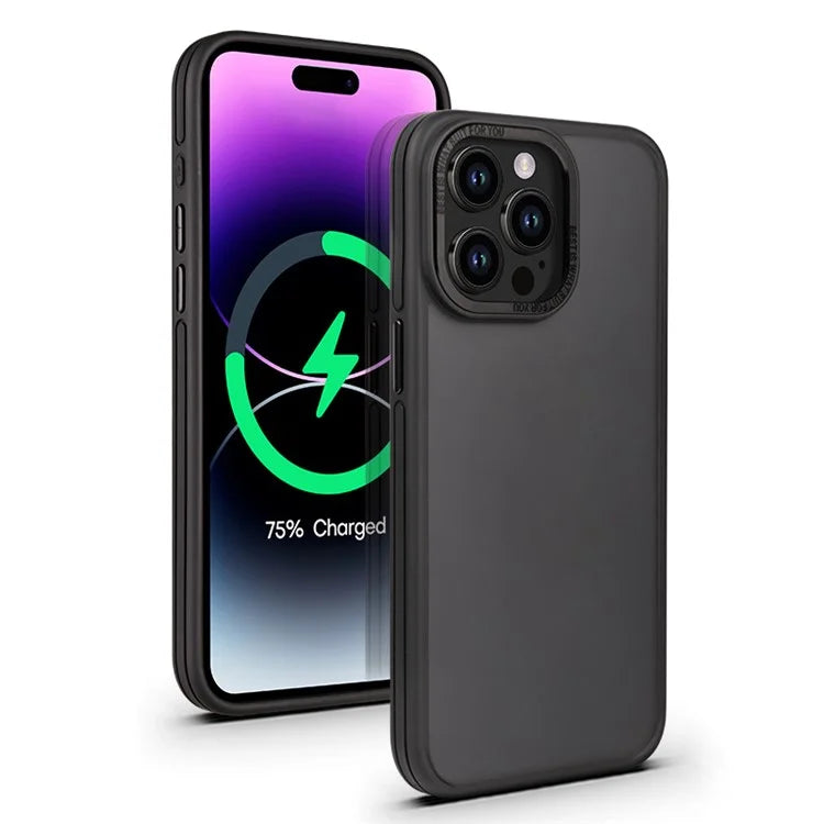 For iPhone 14 Pro Max Case Matte Dual Color TPU+PC Drop Proof Phone Cover