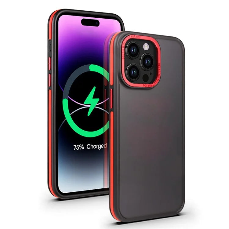 For iPhone 14 Pro Max Case Matte Dual Color TPU+PC Drop Proof Phone Cover