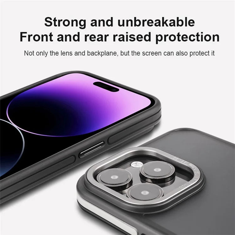 For iPhone 14 Pro Max Case Matte Dual Color TPU+PC Drop Proof Phone Cover