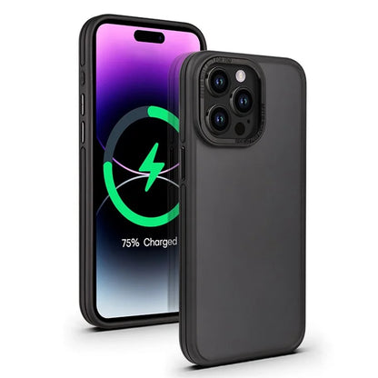 For iPhone 14 Pro Case Shockproof Matte Dual Color TPU+PC Phone Cover
