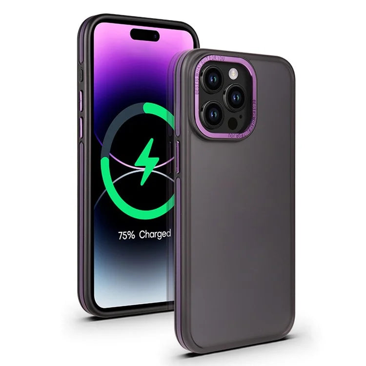 For iPhone 14 Pro Case Shockproof Matte Dual Color TPU+PC Phone Cover
