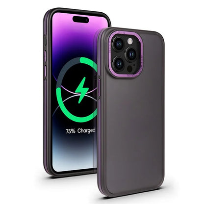 For iPhone 14 Pro Case Shockproof Matte Dual Color TPU+PC Phone Cover