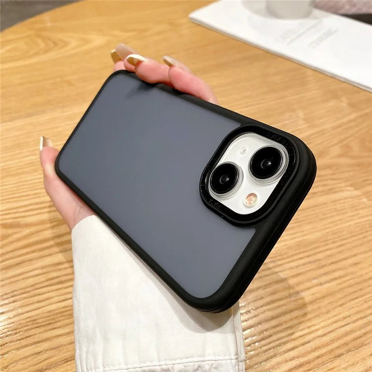 For iPhone 14 Plus Case Anti-fall Dual Color Matte TPU+PC Phone Cover