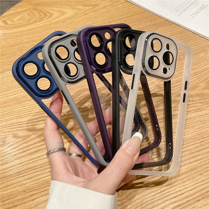 Glass+TPU+PC Shell For iPhone 14 Pro Max Case Clear Phone Cover