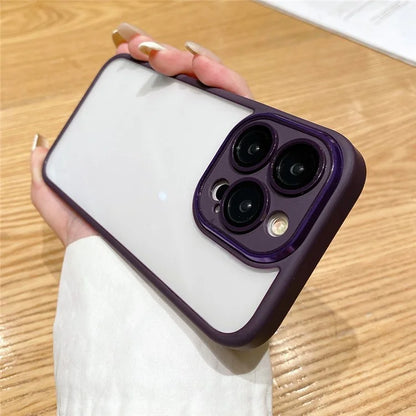 Glass+TPU+PC Shell For iPhone 14 Pro Max Case Clear Phone Cover