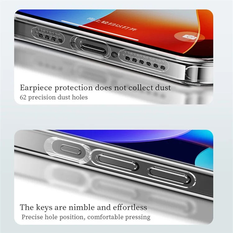 SULADA TPU Frame +Tempered Glass Back Case for iPhone 15 Pro Case Crystal-Clear Phone Cover