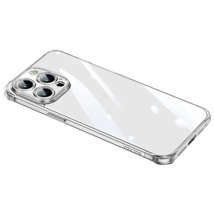 SULADA TPU Frame +Tempered Glass Back Case for iPhone 15 Pro Case Crystal-Clear Phone Cover