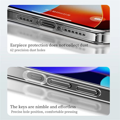 SULADA TPU Frame +Tempered Glass Back Case for iPhone 15 Pro Case Crystal-Clear Phone Cover