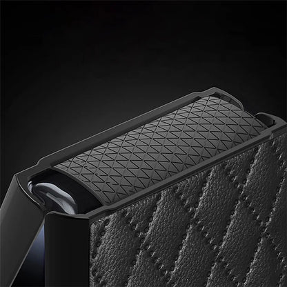 For Samsung Galaxy Z Flip5 5G Case PU Leather+PC Rhombus Grid Phone Cover with Small Screen Film