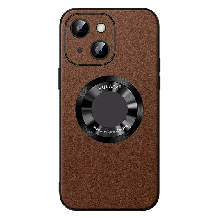SULADA For iPhone 15 Case Compatible with Magsafe Microfiber Leather+TPU Phone Cover