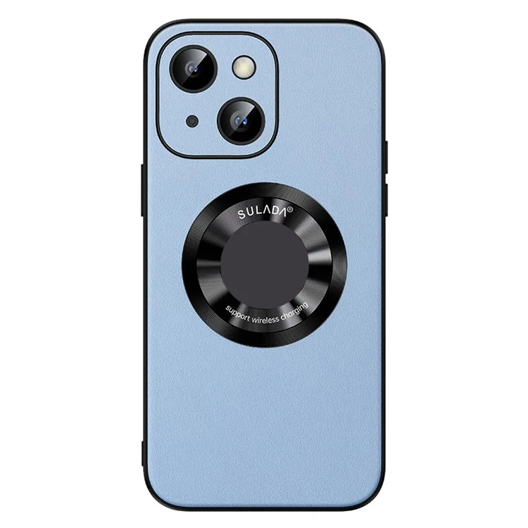 SULADA For iPhone 15 Case Compatible with Magsafe Microfiber Leather+TPU Phone Cover