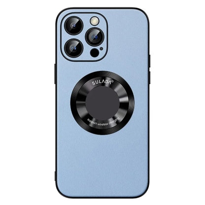 SULADA For iPhone 15 Pro Magnetic Cover Microfiber Leather+TPU Protection Phone Case