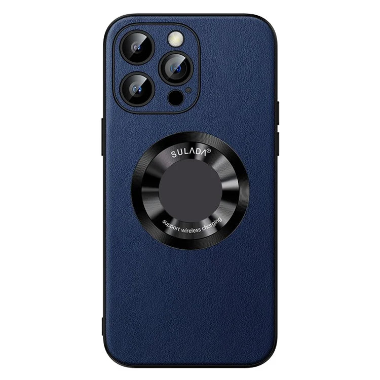 SULADA For iPhone 15 Pro Magnetic Cover Microfiber Leather+TPU Protection Phone Case