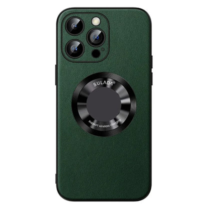 SULADA For iPhone 15 Pro Magnetic Cover Microfiber Leather+TPU Protection Phone Case