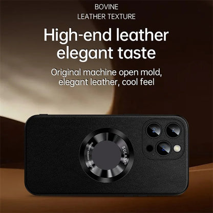 SULADA For iPhone 15 Pro Magnetic Cover Microfiber Leather+TPU Protection Phone Case