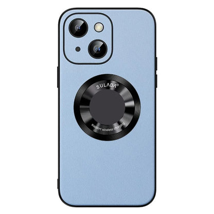 SULADA For iPhone 15 Plus Magnetic Phone Case Microfiber Leather+TPU Shockproof Cover