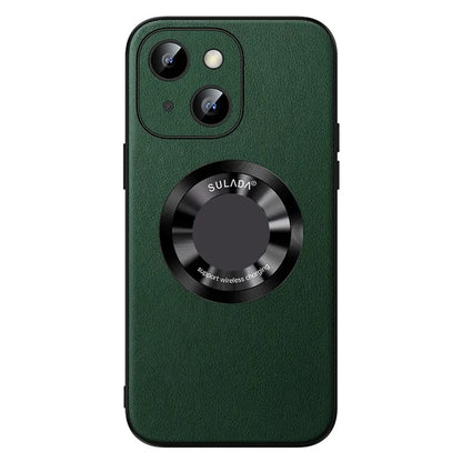 SULADA For iPhone 15 Plus Magnetic Phone Case Microfiber Leather+TPU Shockproof Cover