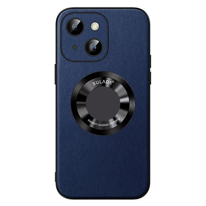 SULADA For iPhone 15 Plus Magnetic Phone Case Microfiber Leather+TPU Shockproof Cover