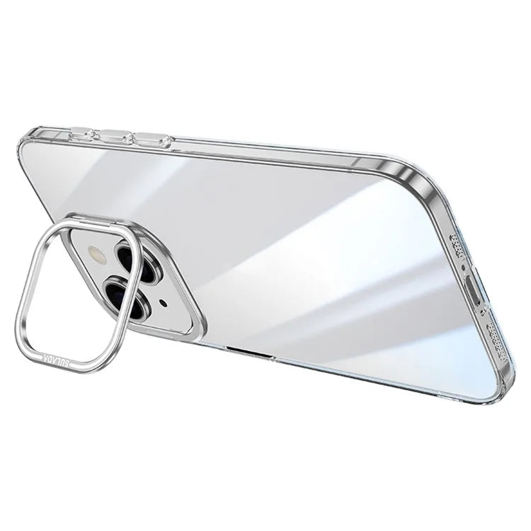 SULADA For iPhone 15 Case Camera Kickstand Clear Shell TPU+PC Phone Cover