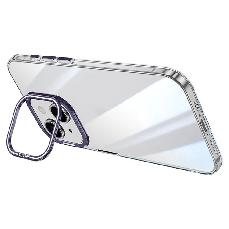 SULADA For iPhone 13 Case Camera Kickstand Shockproof TPU+PC Clear Phone Cover