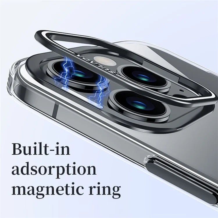 SULADA For iPhone 13 Pro Max Case TPU+PC Shell Camera Kickstand Clear Phone Cover