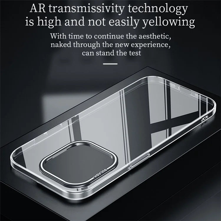 SULADA For iPhone 13 Pro Max Case TPU+PC Shell Camera Kickstand Clear Phone Cover
