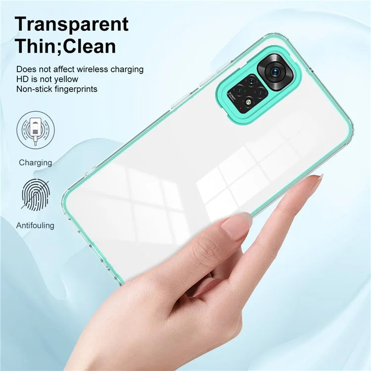 For Xiaomi Redmi Note 12S 4G / 11S 4G / Note 11 4G (Qualcomm) Case TPU + PC Clear Back Phone Cover
