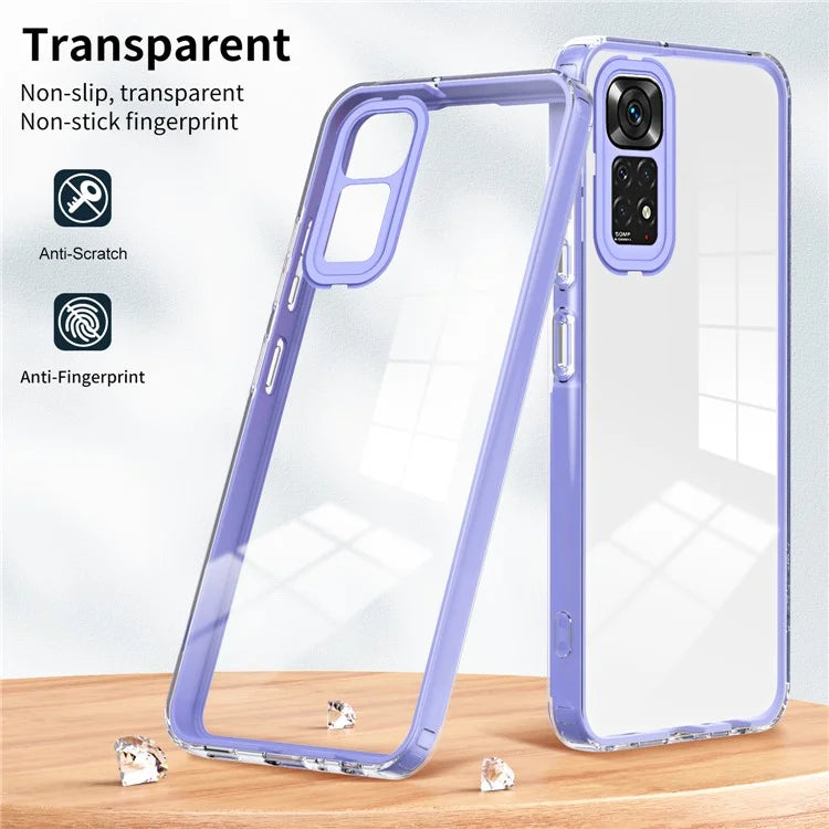 For Xiaomi Redmi Note 12S 4G / 11S 4G / Note 11 4G (Qualcomm) Case TPU + PC Clear Back Phone Cover
