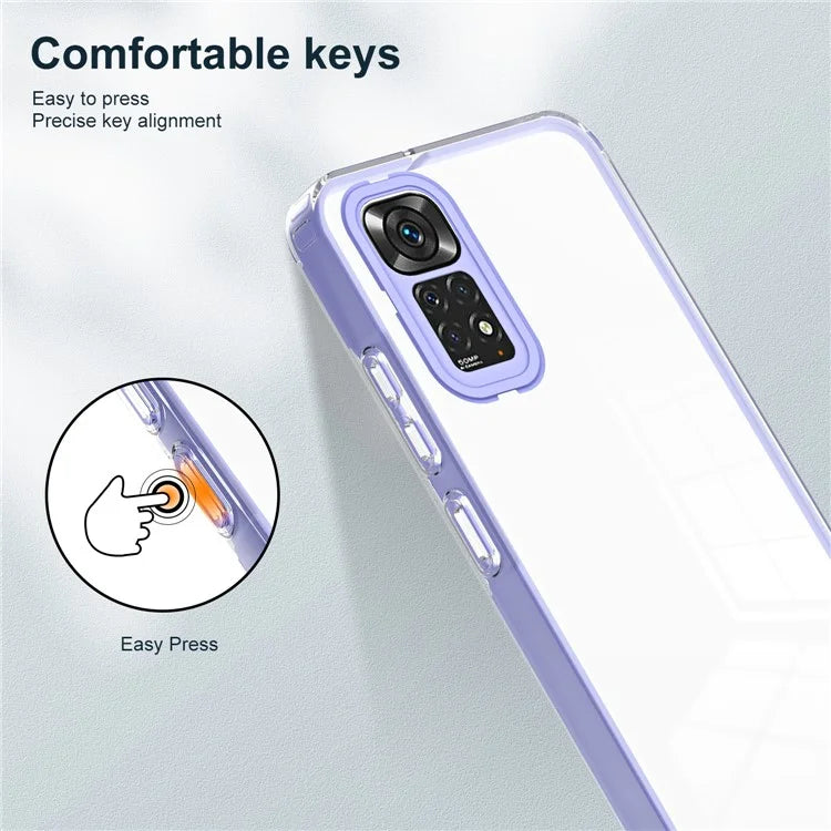 For Xiaomi Redmi Note 12S 4G / 11S 4G / Note 11 4G (Qualcomm) Case TPU + PC Clear Back Phone Cover