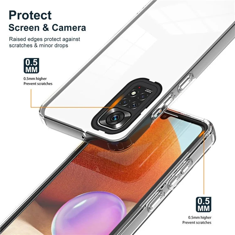 For Xiaomi Redmi Note 12S 4G / 11S 4G / Note 11 4G (Qualcomm) Case TPU + PC Clear Back Phone Cover