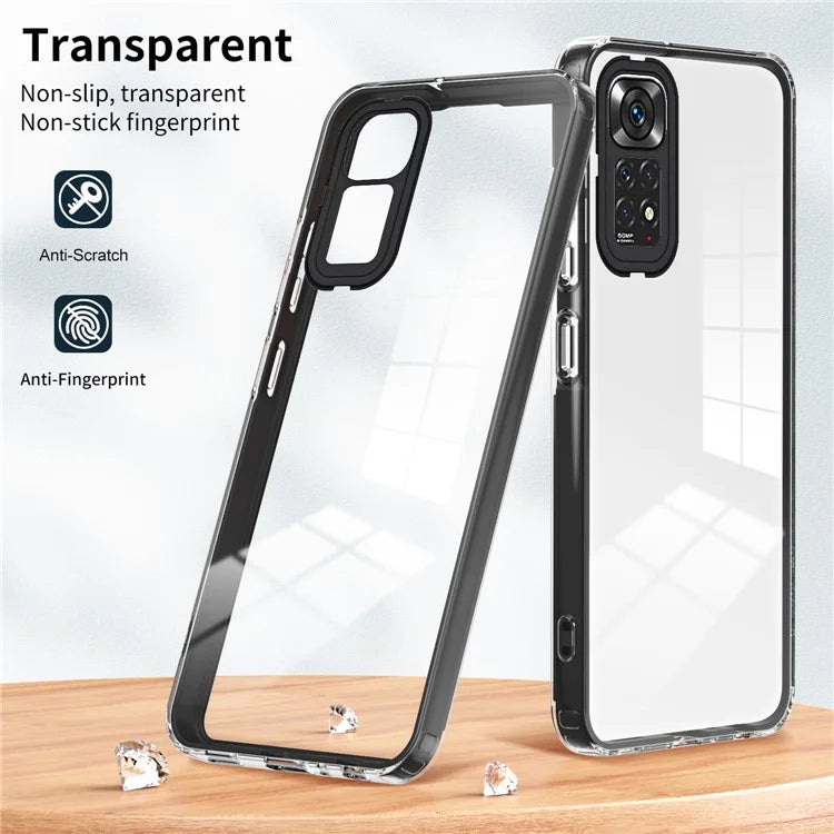 For Xiaomi Redmi Note 12S 4G / 11S 4G / Note 11 4G (Qualcomm) Case TPU + PC Clear Back Phone Cover