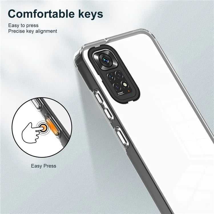 For Xiaomi Redmi Note 12S 4G / 11S 4G / Note 11 4G (Qualcomm) Case TPU + PC Clear Back Phone Cover