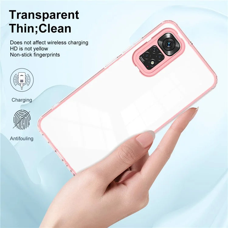 For Xiaomi Redmi Note 12S 4G / 11S 4G / Note 11 4G (Qualcomm) Case TPU + PC Clear Back Phone Cover