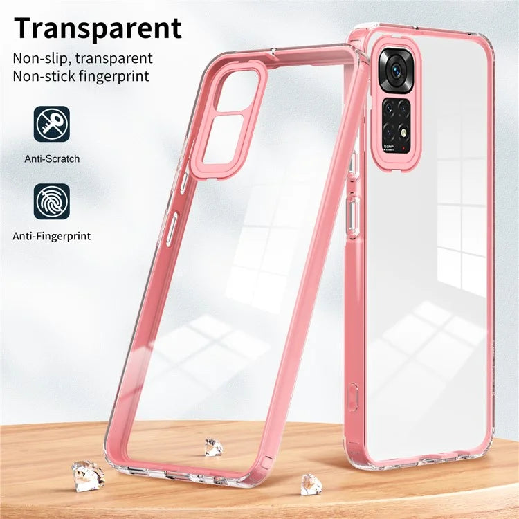 For Xiaomi Redmi Note 12S 4G / 11S 4G / Note 11 4G (Qualcomm) Case TPU + PC Clear Back Phone Cover