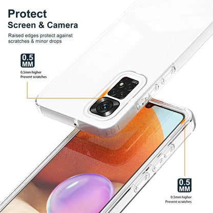 For Xiaomi Redmi Note 12S 4G / 11S 4G / Note 11 4G (Qualcomm) Case TPU + PC Clear Back Phone Cover